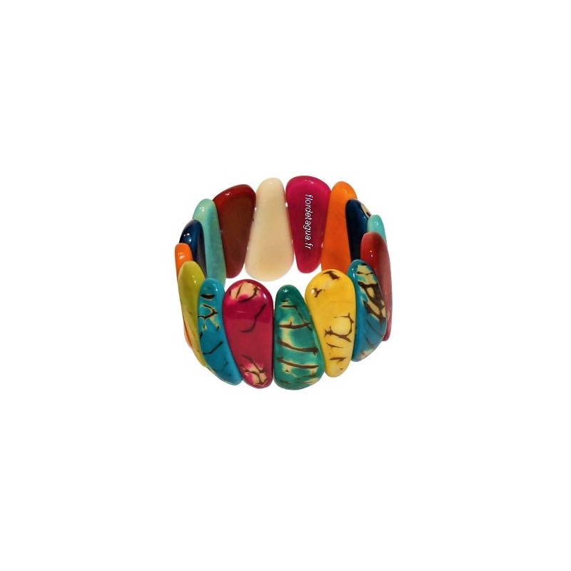 Bracelet Mindo multicolore  en tagua