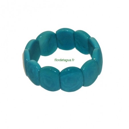 Bracelet Oloncito Turquoise en Ivoire Végétal
