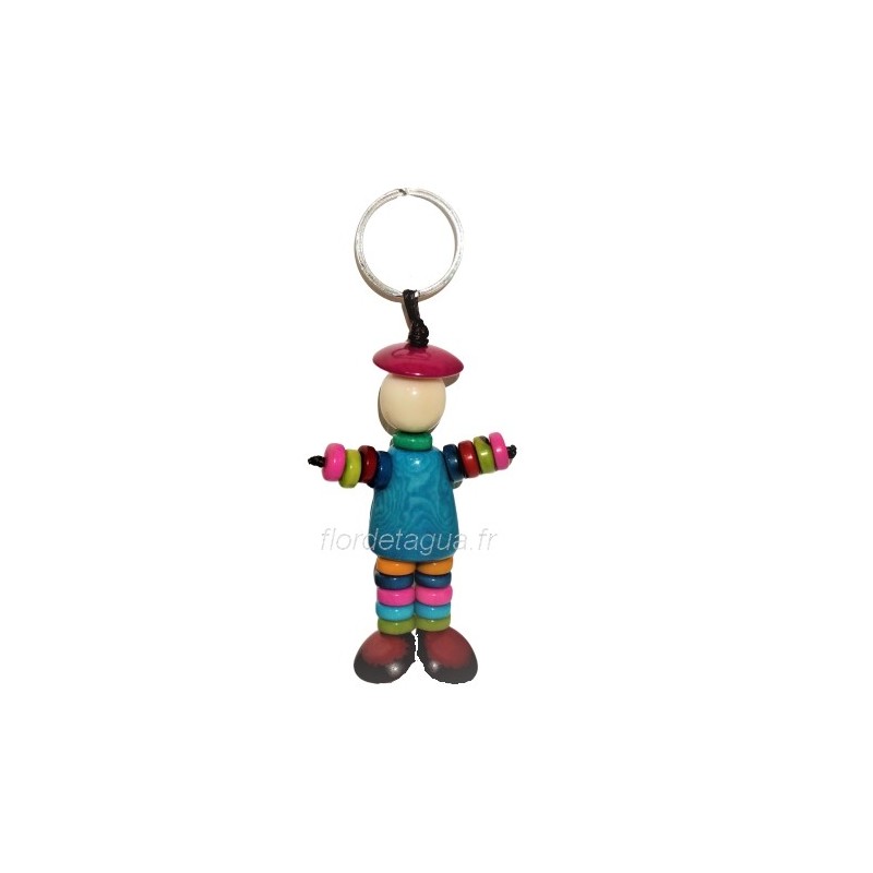 Porte clés Bonhomme Rondelles turquoise Porte clés Bonhomme Rondelles turquoise