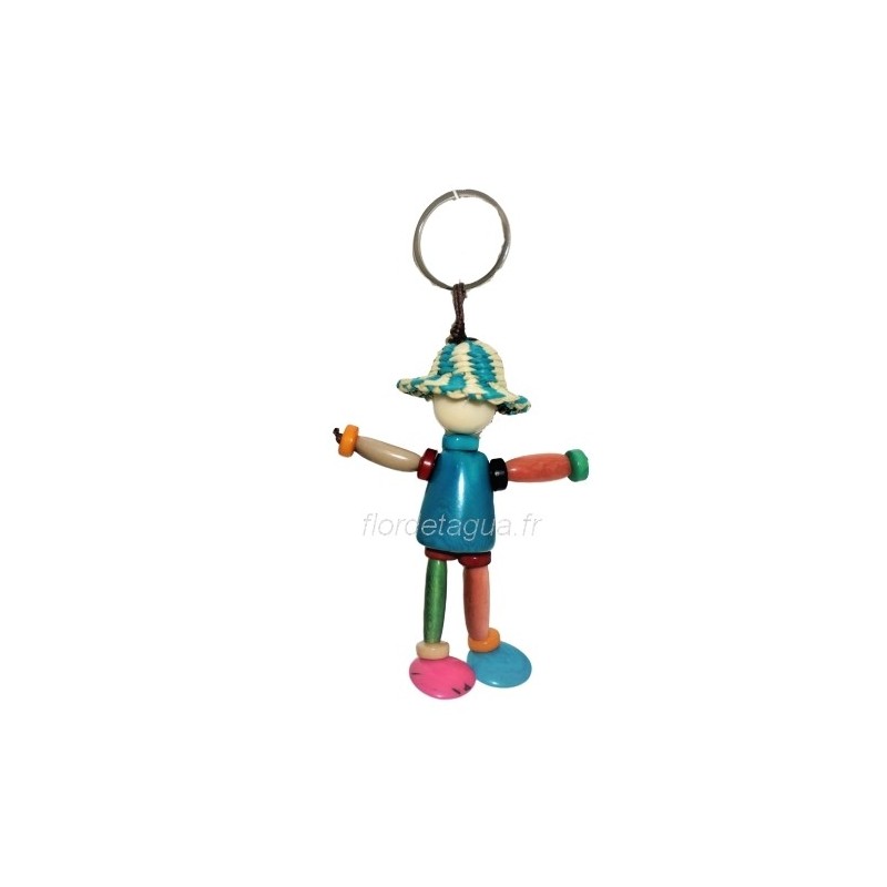 Porte clés Bonhomme Chapeau turquoise Porte clés Bonhomme Chapeau turquoise