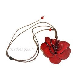 Collier Flor de Tagua Rouge en tagua