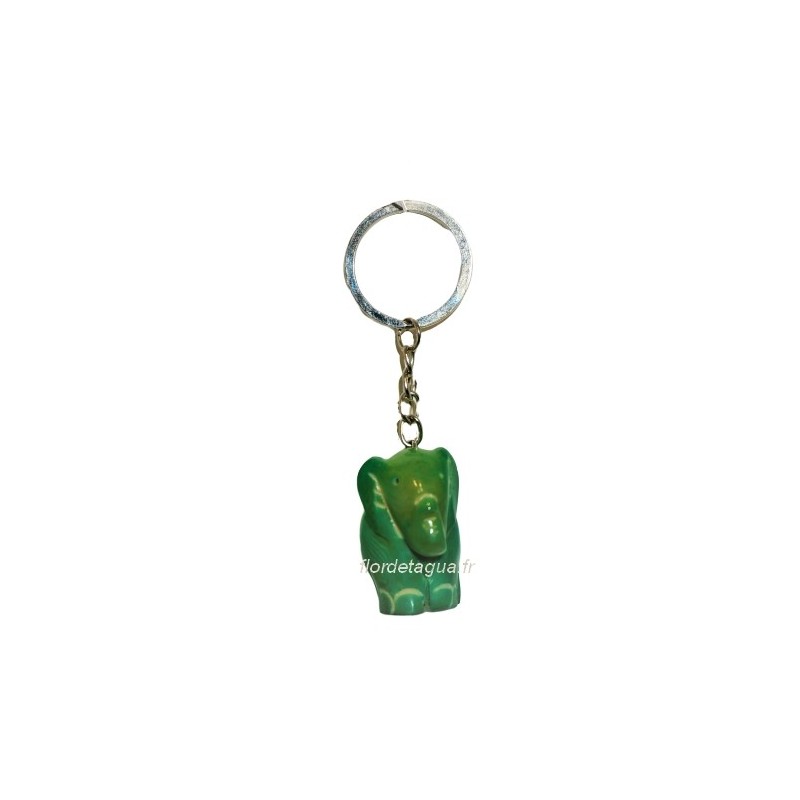 Porte-clés éléphant En Résine Noir - Ornements Indiens, Symbole De Chance, 4,7 X 4,5 Cm - 8