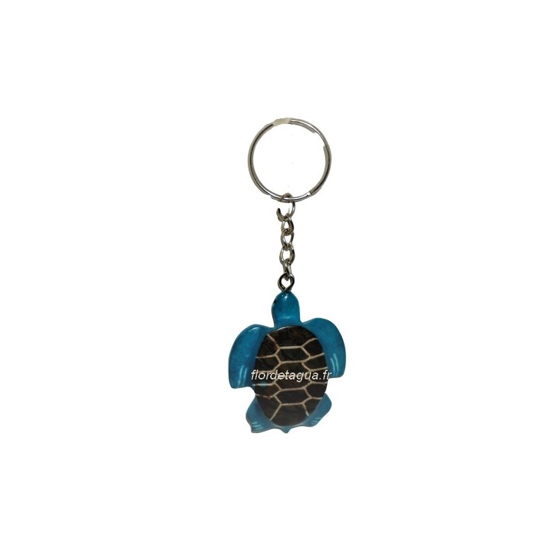 Porte clés Tortue Marine couleur turquoise vue de dessus Porte clés Tortue Marine couleur turquoise vue de dessus