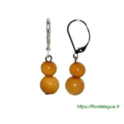 Boucles d'oreilles Isabela orange en tagua