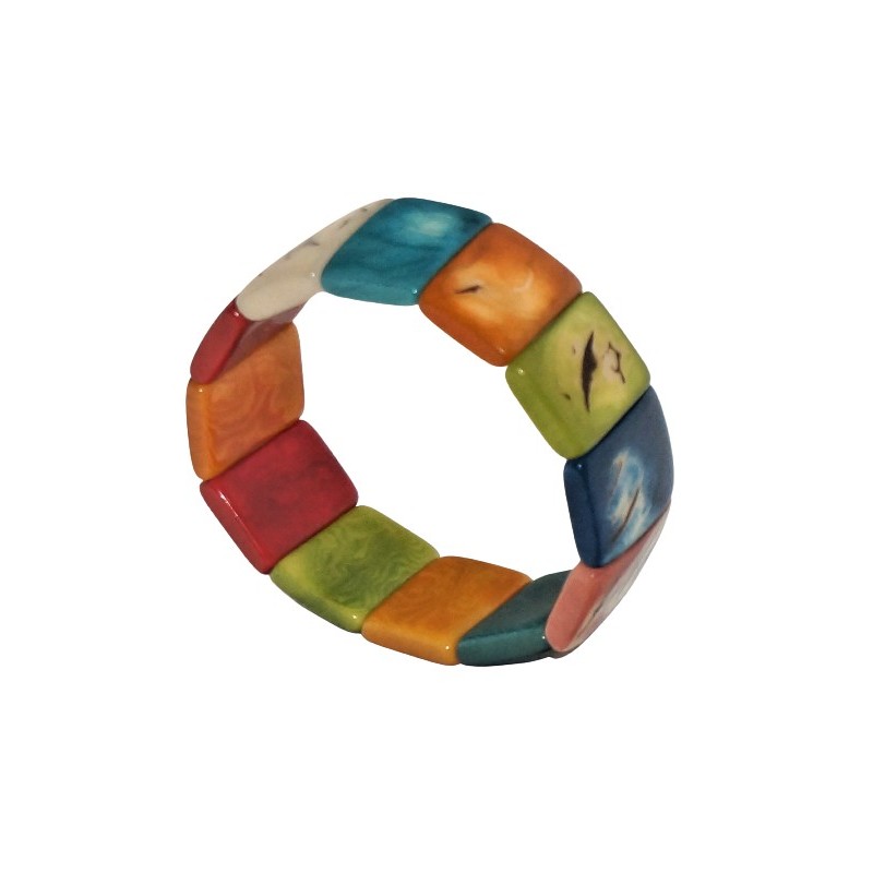Bracelet Inka Multicolore en Corozo